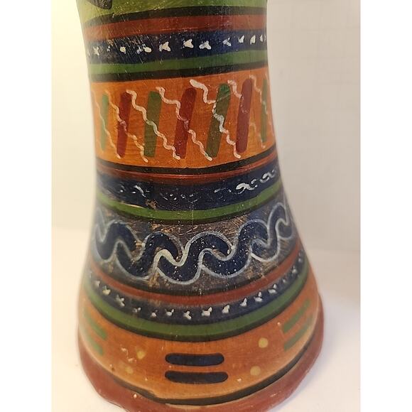 Mexican Vintage 1939 Rustic Pottery Ceramic Vase - Picture 3 of 9